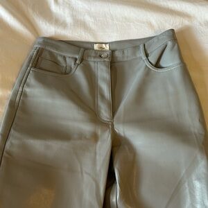 Grey Wilfred Melina Leather Pants Aritzia